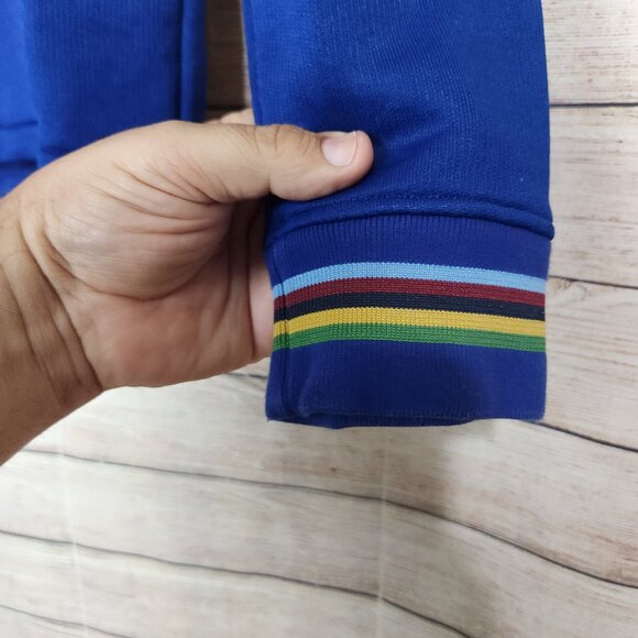 Fred Perry Bradley Wiggins Track Jacket Men's Size M Blue Red Stripe Full Zip - Picture 5 of 16